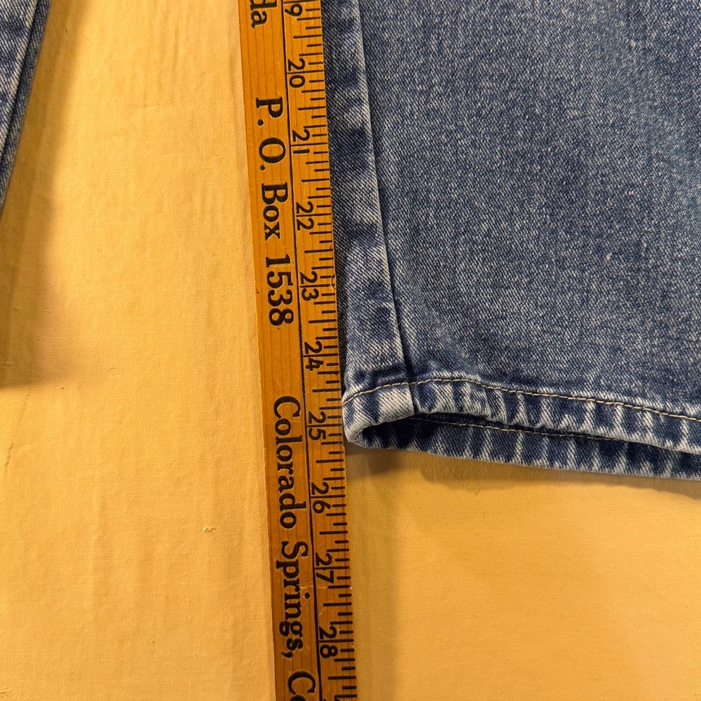 Women’s barrel leg blue denim jeans faded five pockets size 10 - Picture 6 of 10